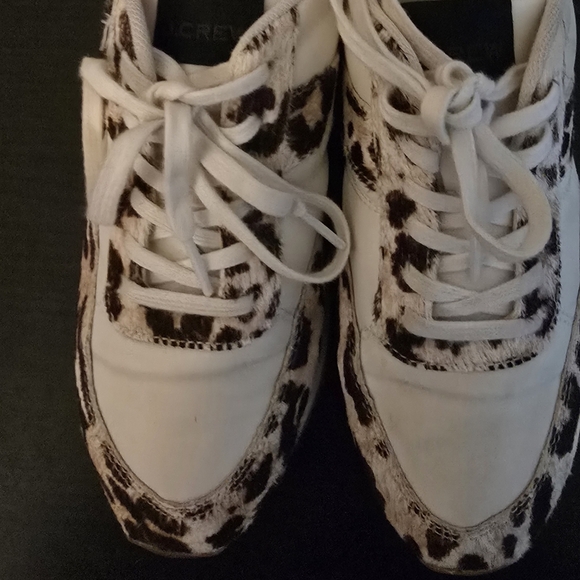 J. Crew Cream and Brown Leopard Print Sneakers - Picture 9 of 10